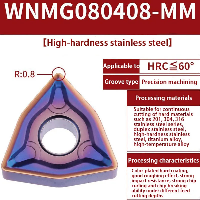 72-WNMG080404/08 Peach-shaped external turning tool head Shandong Denso Pricision Tools Co.,Ltd.
